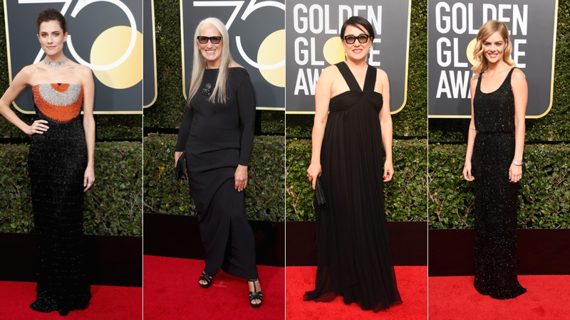 Illustration for article titled Every Look From the Golden Globes Red Carpet, Brought to You by Sexual Harassment and the Color Black